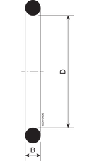O-RING R DN125 FPM