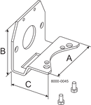 BRACKET FOR Ø85 LKLA/LKLA-T FOR LKB/LKB-2/LKB ULTRA PURE VALVES 76-101.6/DN80-100.