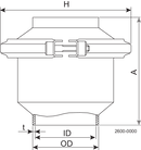 NON-RETURN VALVE LKC-2-DIN-W- DN50-EPDM-316L